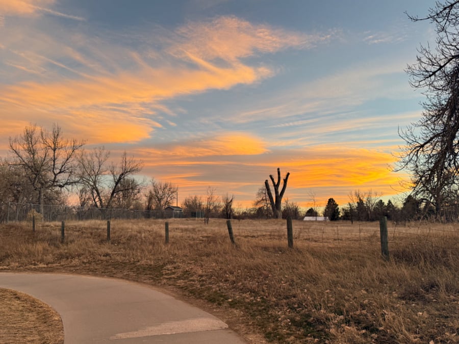 Cherry Creek bike path adjacent to townhome