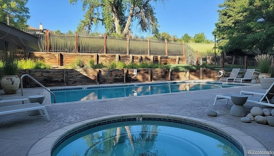 Swimming pool and hot tub