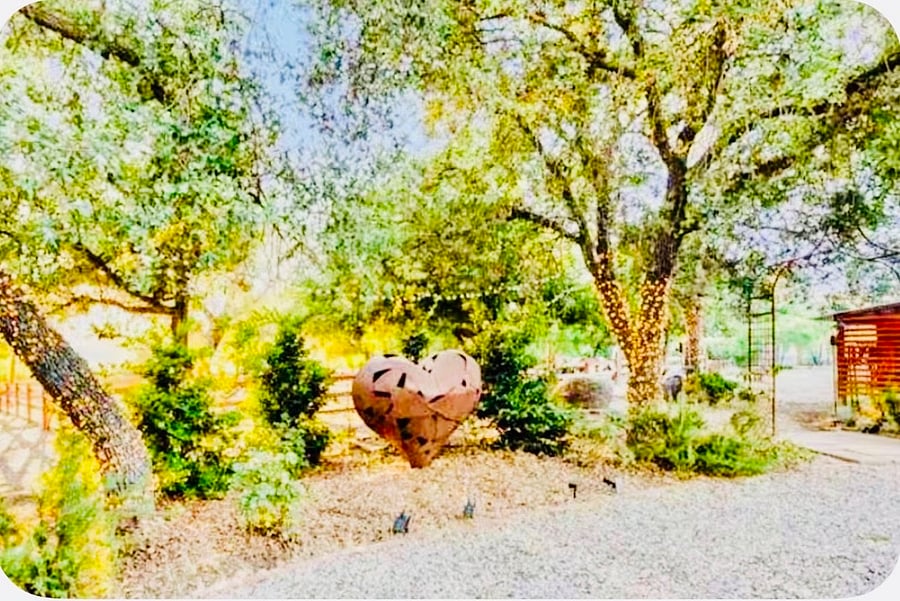 The main driveway entrance area to property.