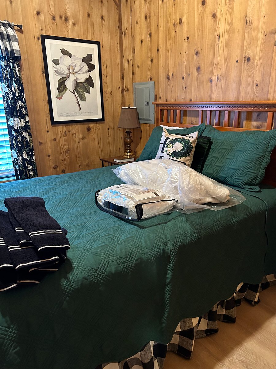 Primary bedroom with queen bed