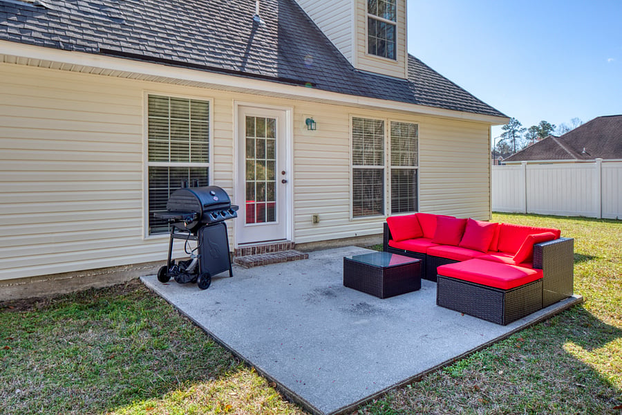 Rear with patio
