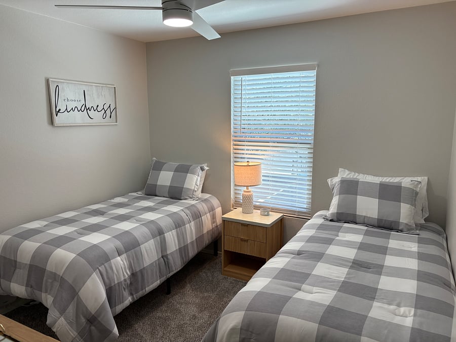 Two twin beds
