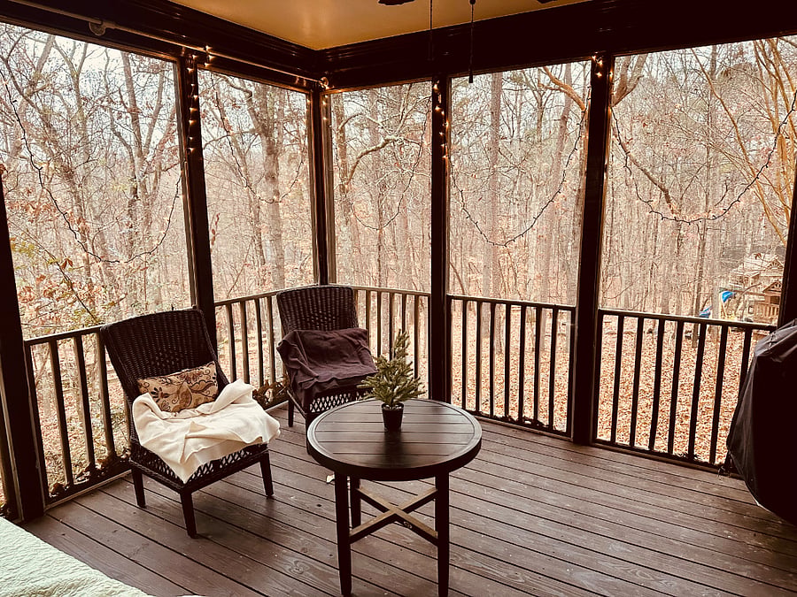 Covered part of back deck