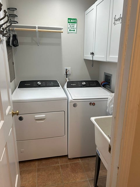 Laundry room off kitchen