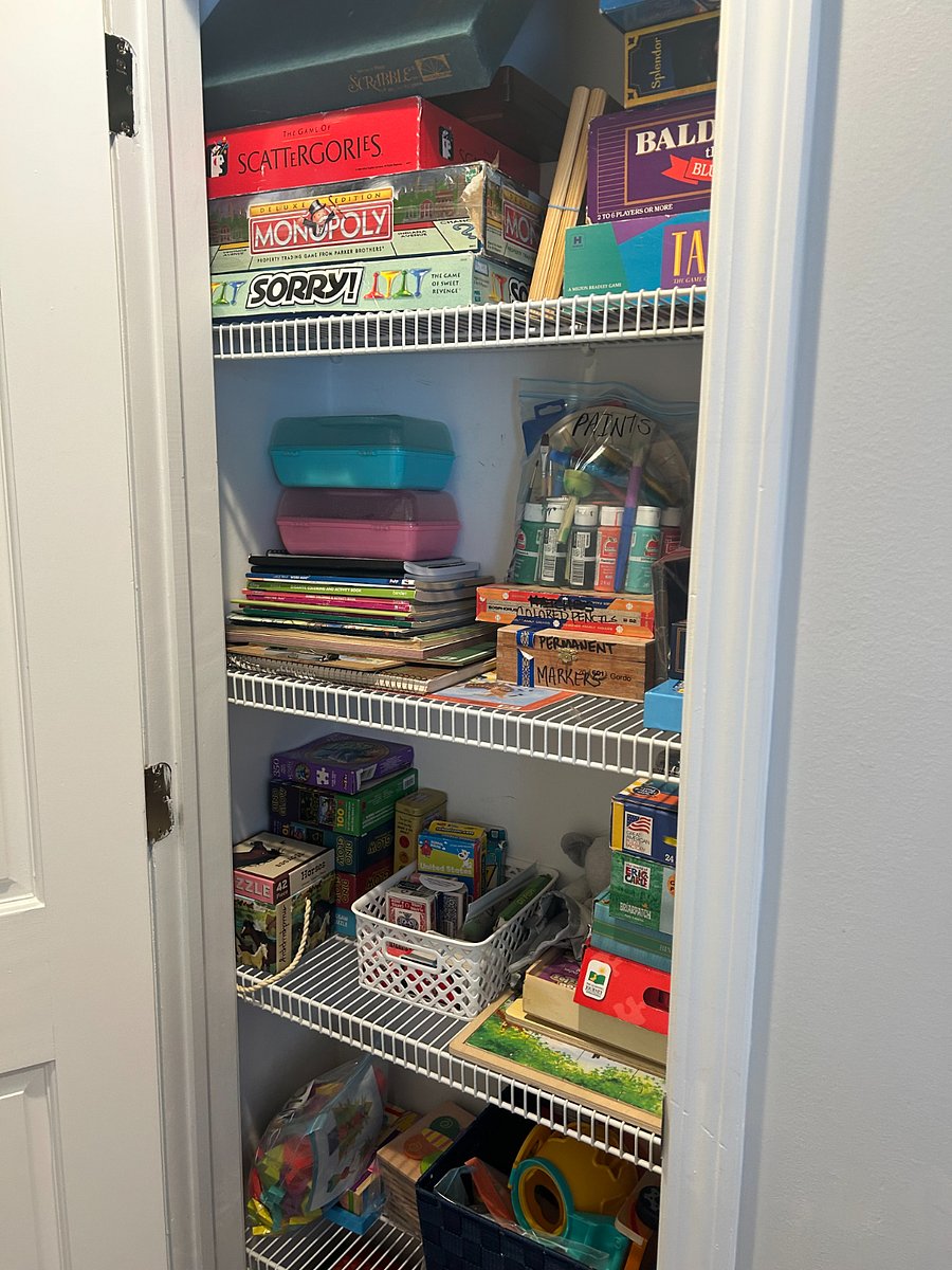Game, craft and toy closet