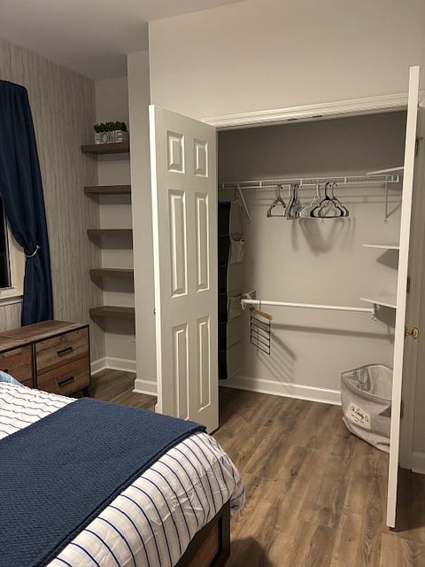 Large Closet, Washer/Dryer just up the hall!