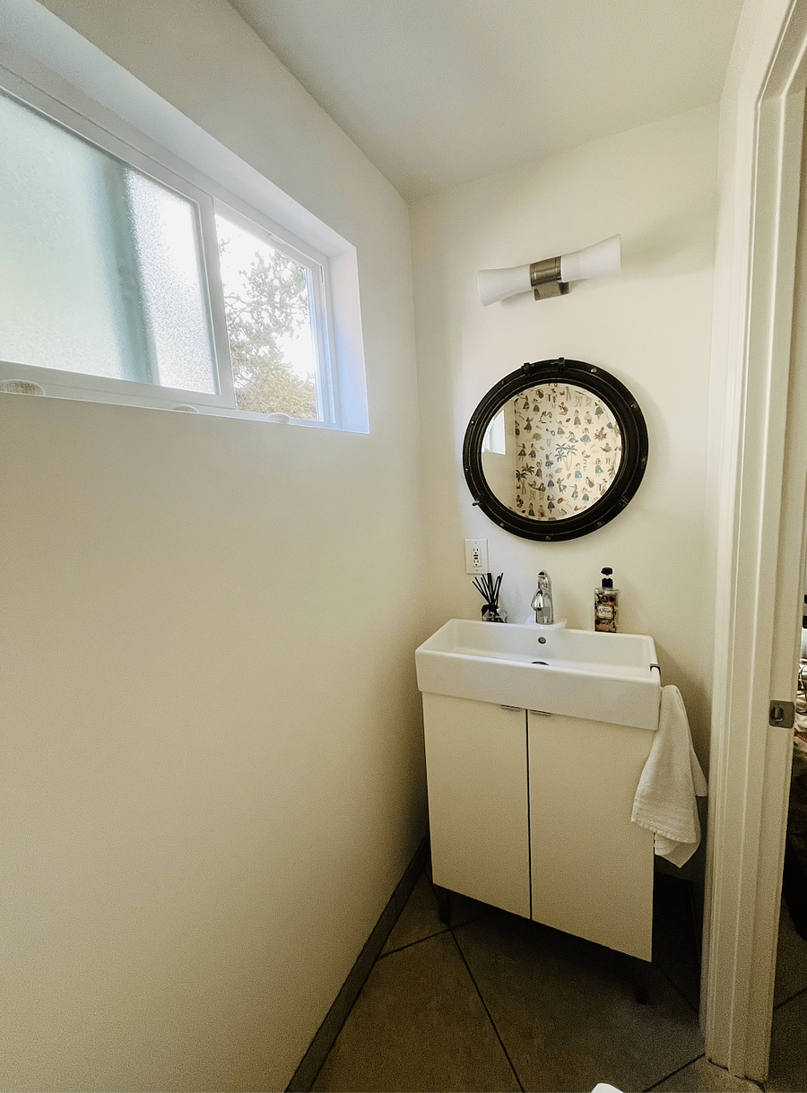 Downstairs half bath.