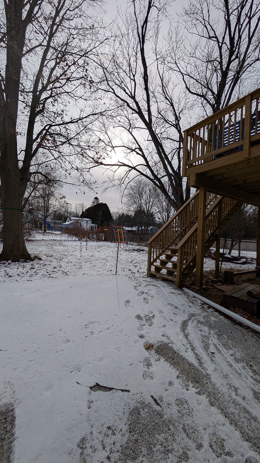 Deck entry & backyard space