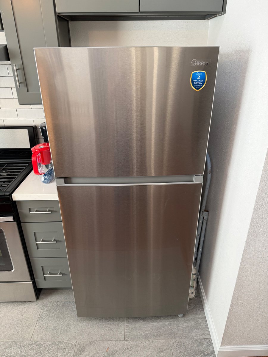 Brand new stainless steel refrigerator 