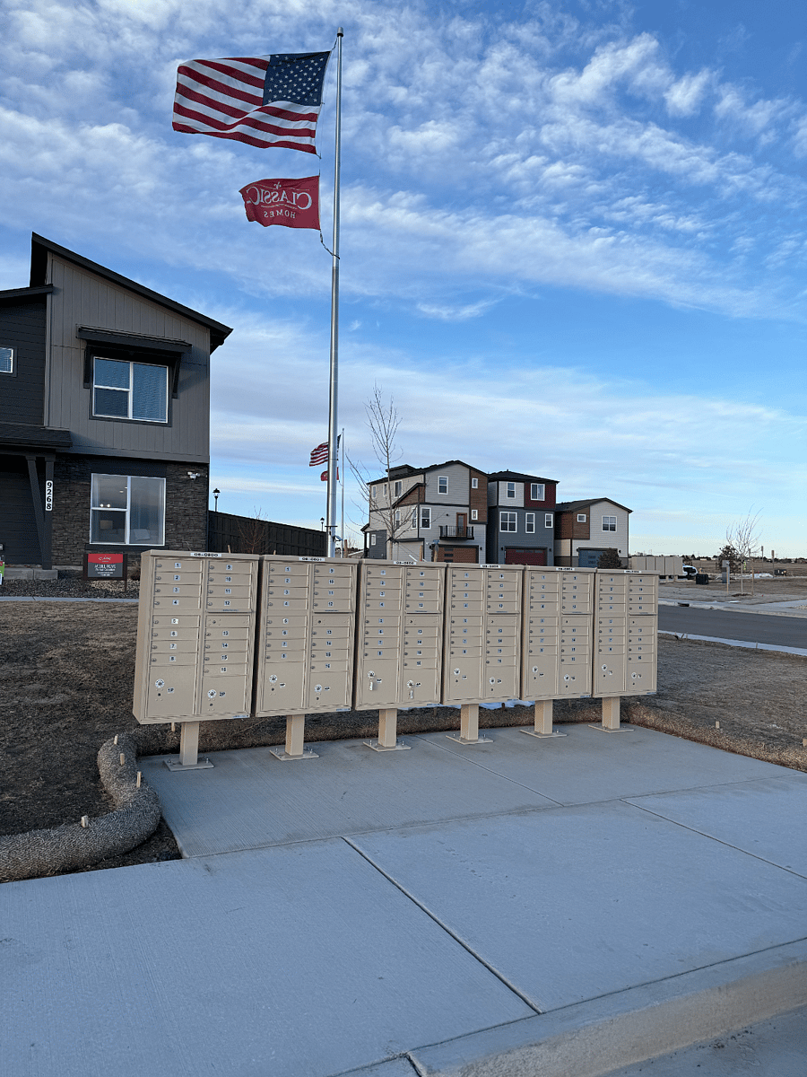 Mailboxes where extra off-street parking is available