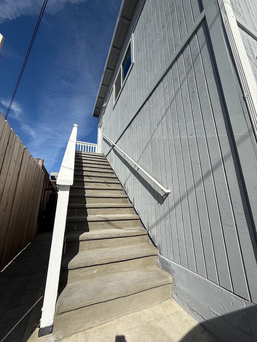 Stairs to private entrance.