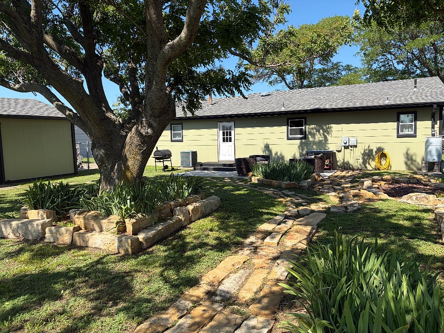 Backyard - small gardening area available