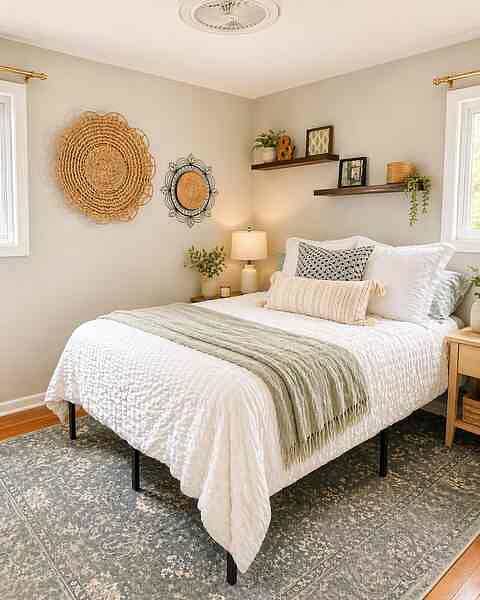 Queen size 2nd bedroom with 55 inch TV
