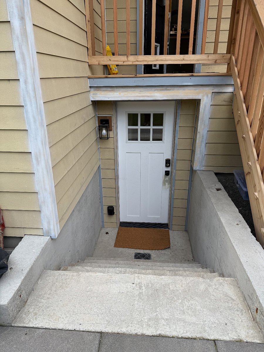 House is getting painted this summer. Entrance is new.