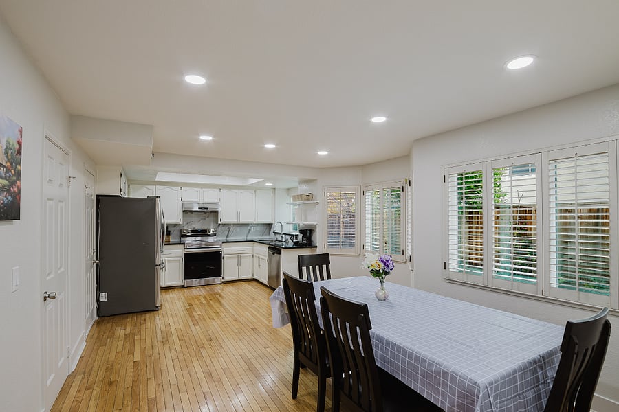 Dining and kitchen area