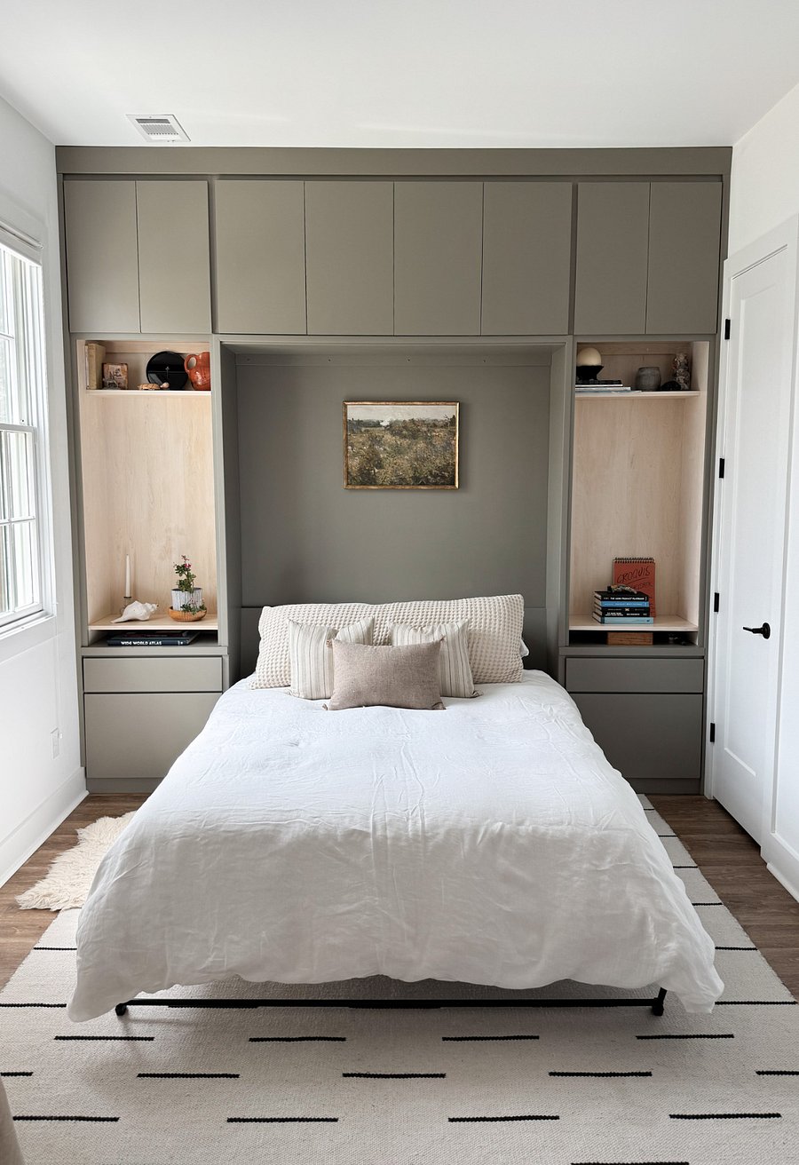 Murphy bed with incredibly comfortable mattress