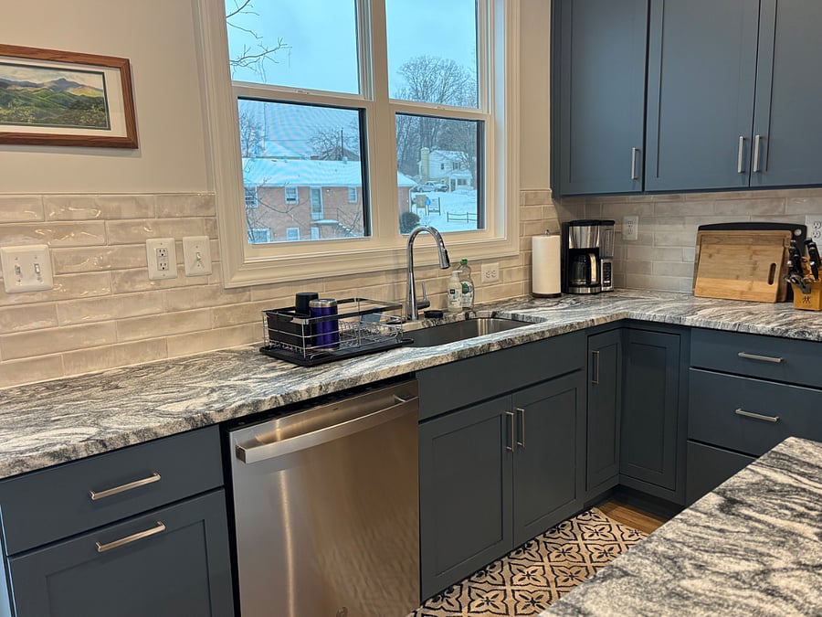 Kitchen with all new appliances including dishwasher