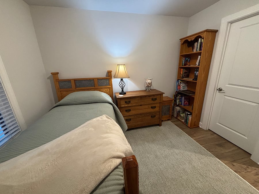 Upstairs bedroom with twin bed