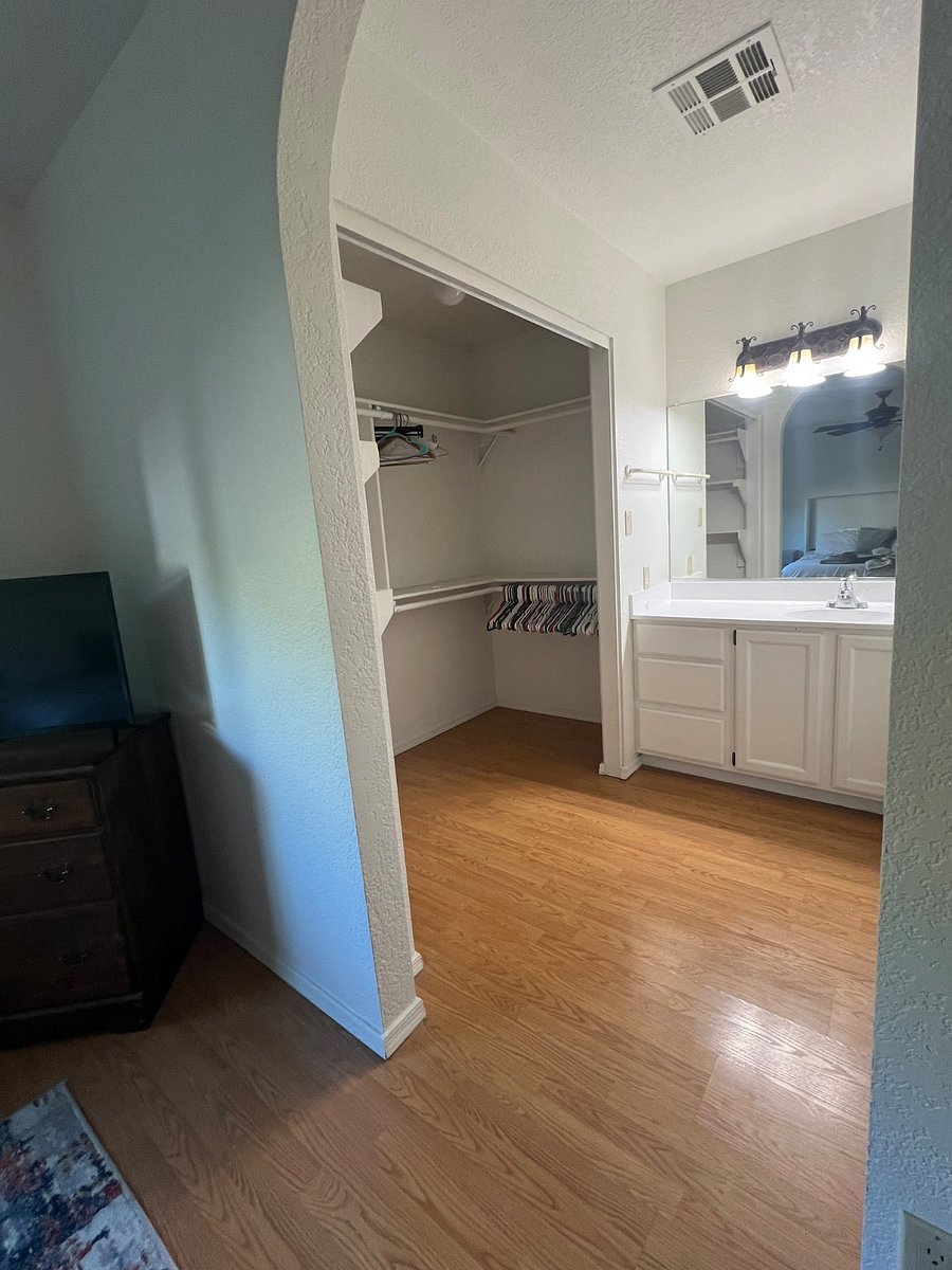 Closet space and private bath 
