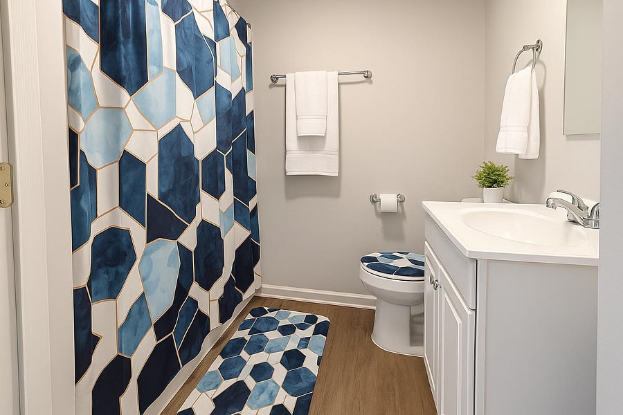 Fresh and tidy shared bath designed for comfort and convenience