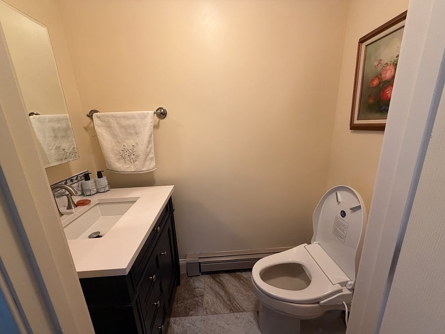1/2 bath on first floor