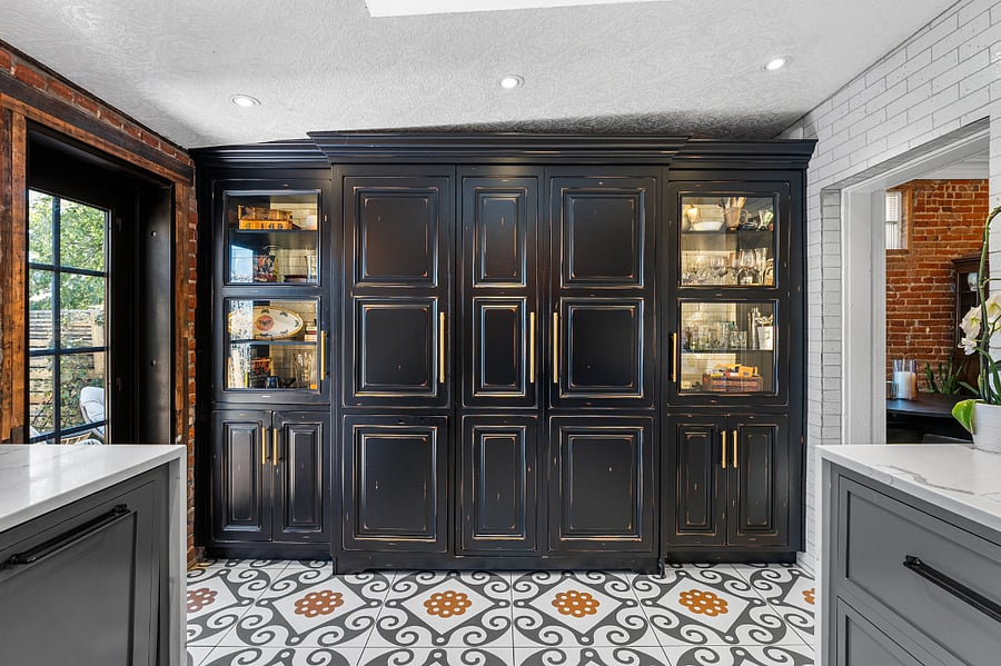 Built-in refrigerator in the kitchen on the main level