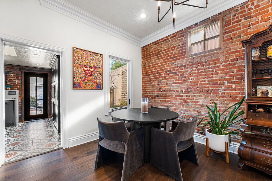 Dining area on the main level adjacent to the living room