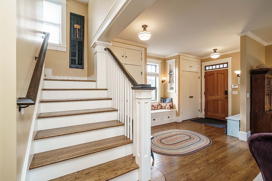 Front hall with stairs to 2nd floor bedrooms