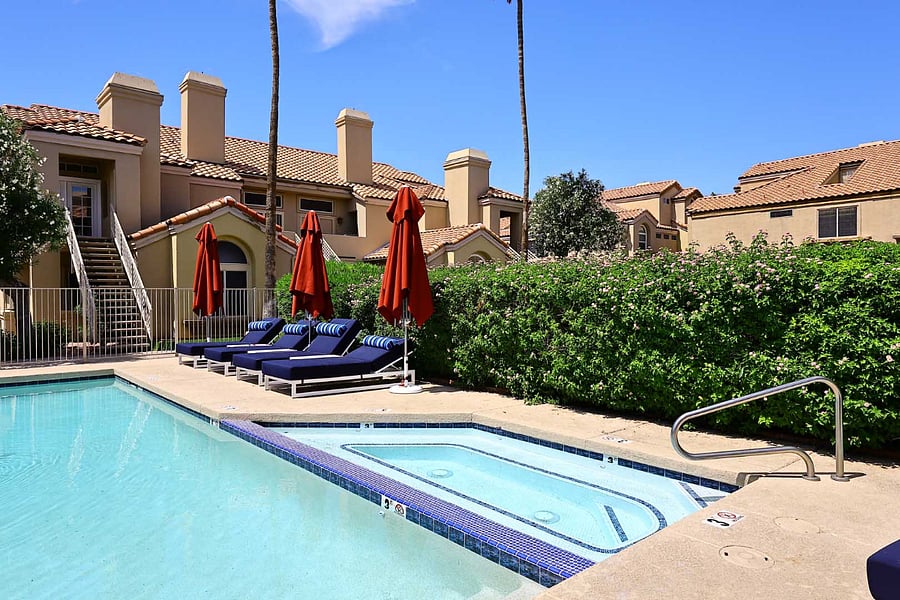 Community Lounge chairs & Hot Tub