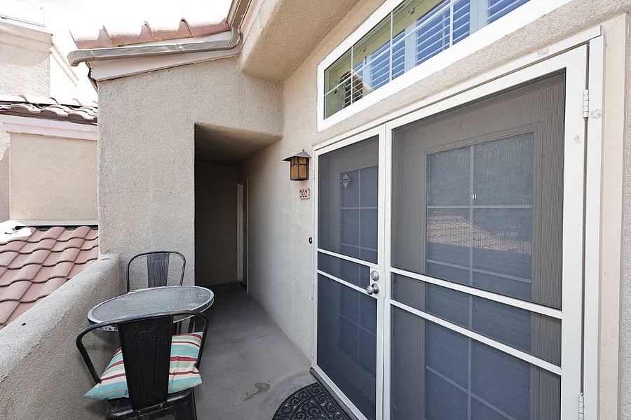 Security Door Small outside seating
