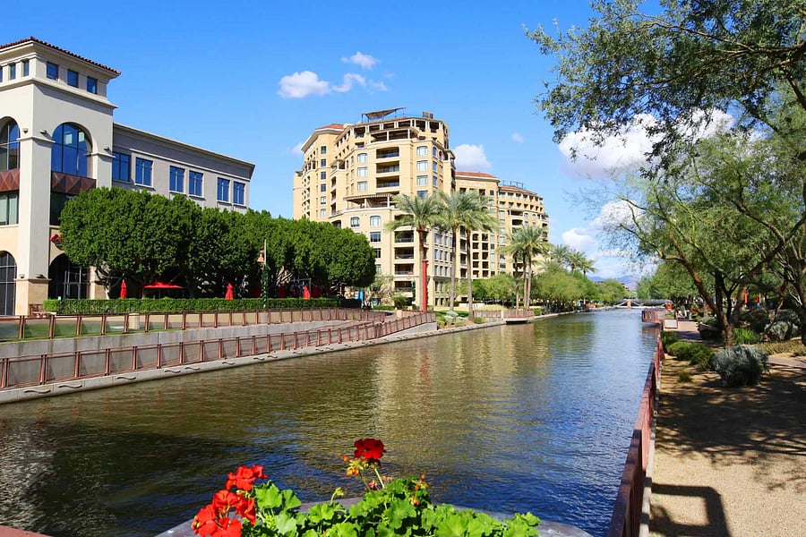 Scottsdale Waterfront on the canal
