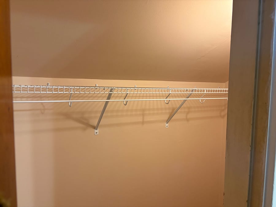 Closet updated with shoe racks