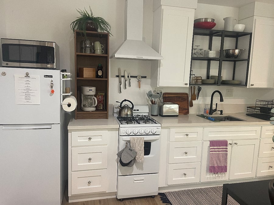 Fully stocked kitchen