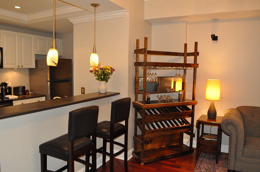 Bar top area