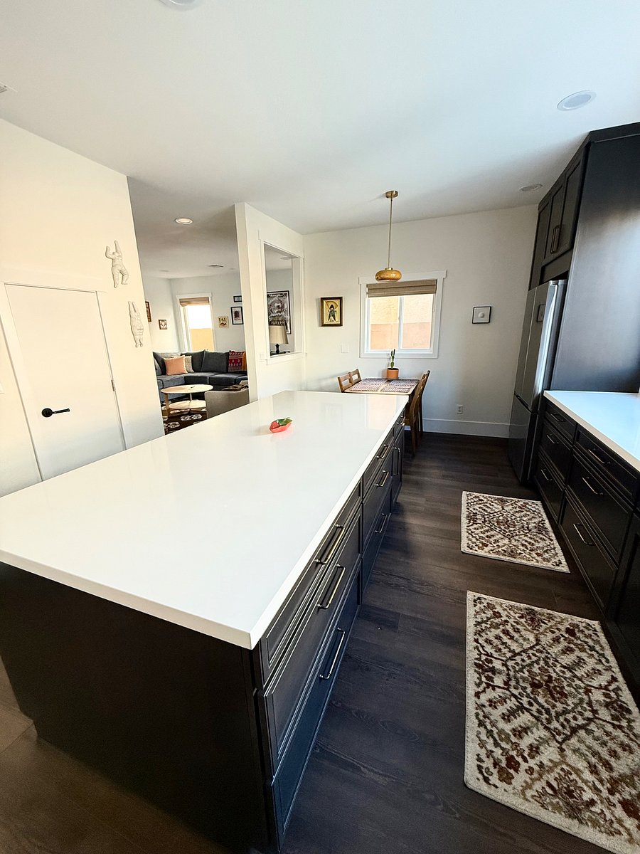 Kitchen and walk in pantry (left)