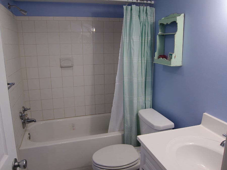 Basement level full bathroom