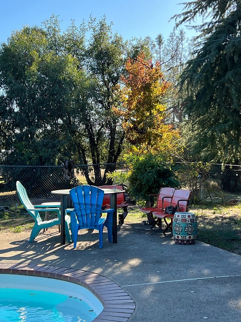 Slice of backyard and pool