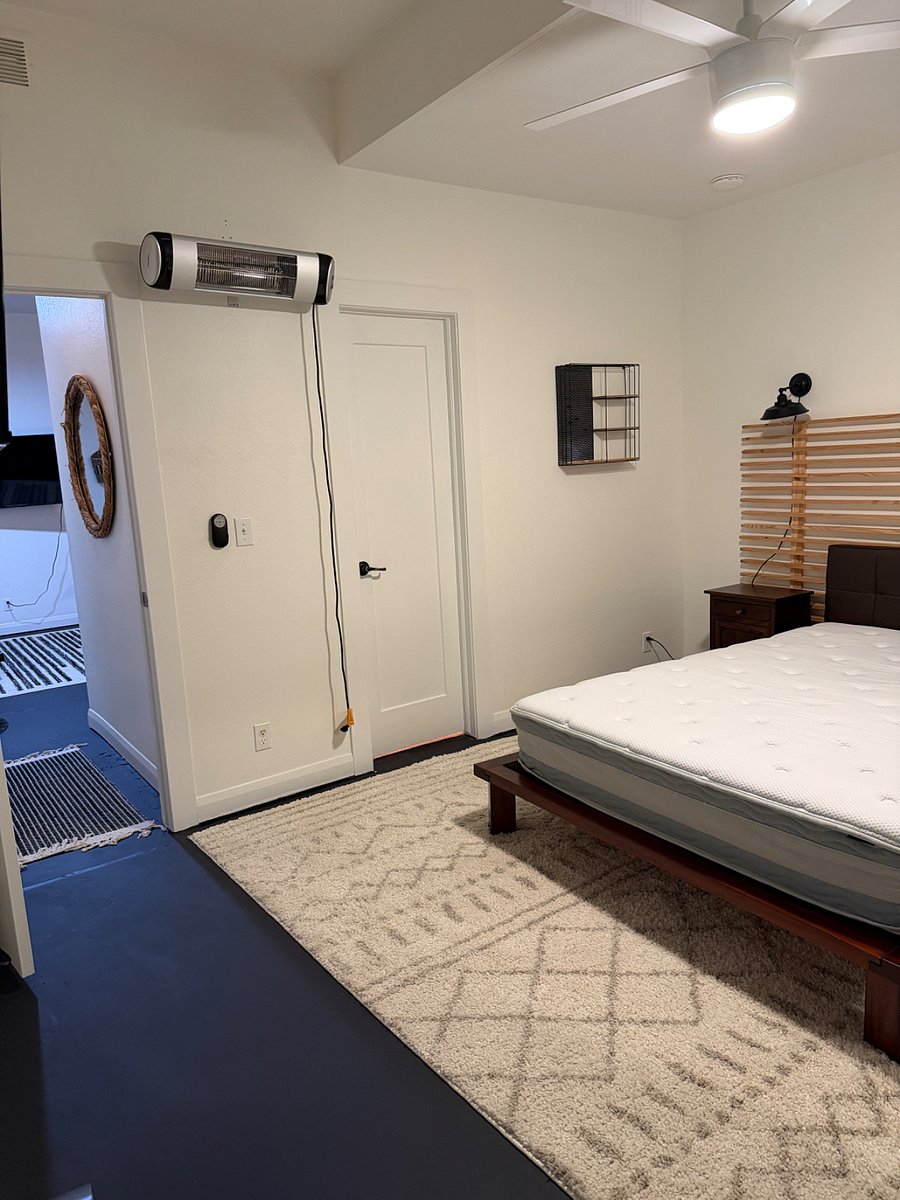 Bedroom and bathroom entrance
