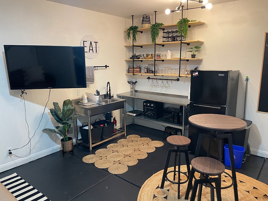 Kitchen and eating area