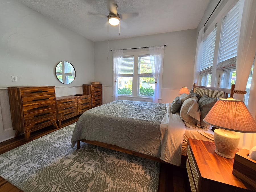 queen-size primary bedroom with walk-in closet 