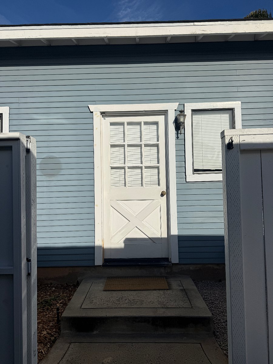 private entrance that is fenced in. 