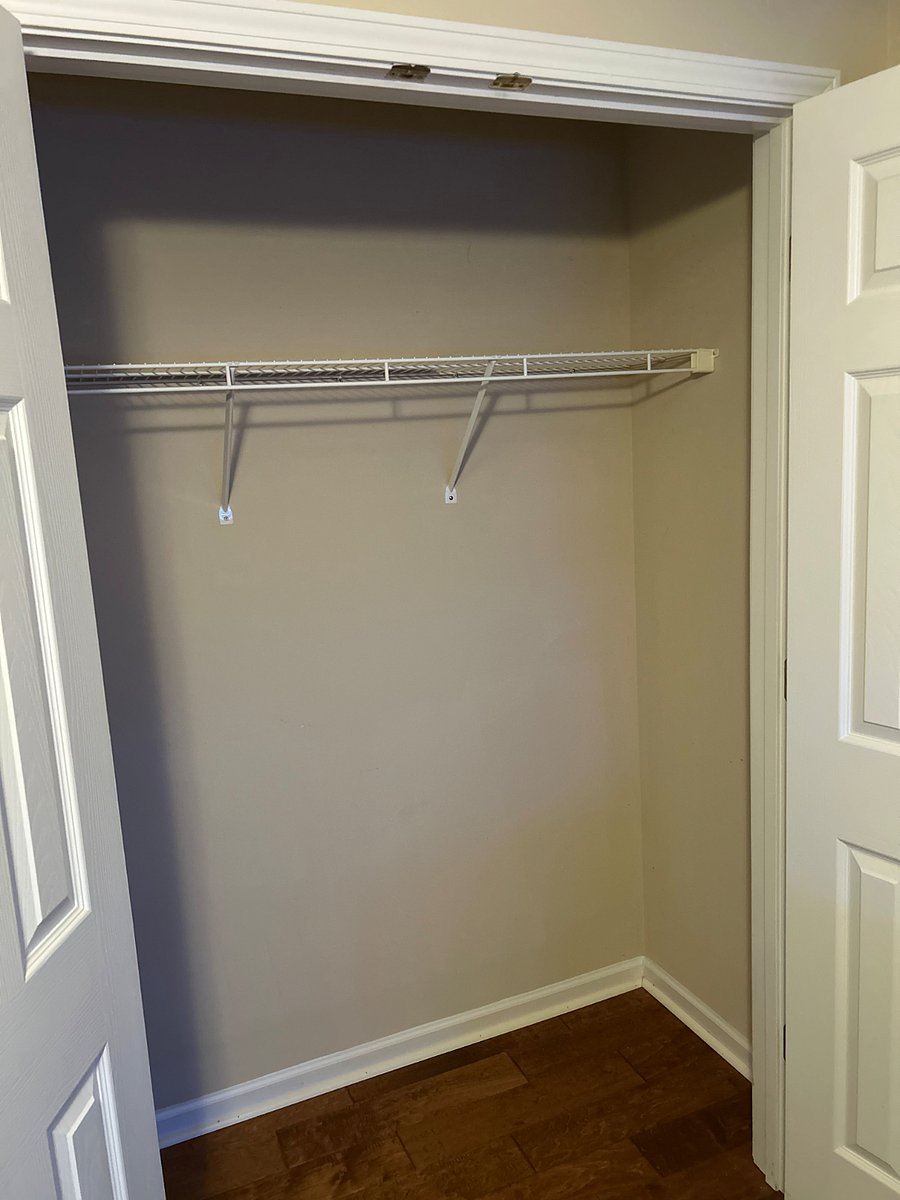 One of two spacious closets