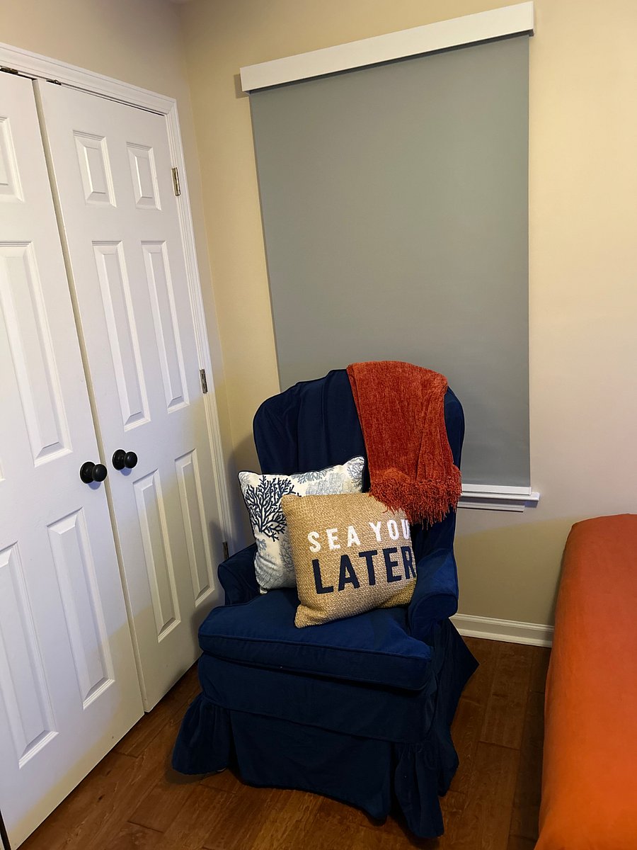 Comfy wing chair with cushy pillows