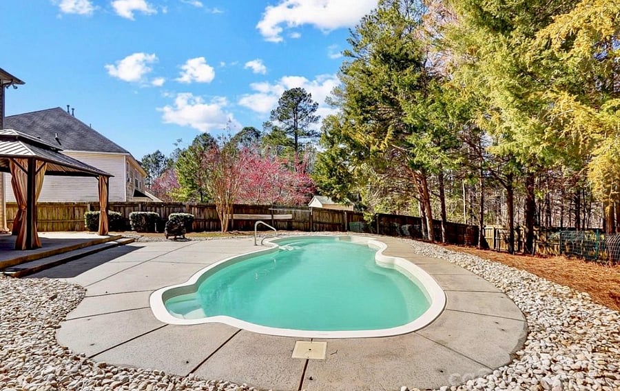 Private, back yard pool. 5.5 ft. at deepest point