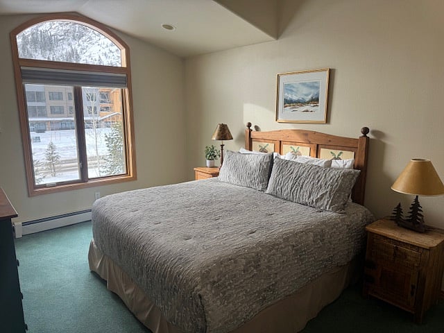 Second bedroom with king bed, walk in closet and ensuite full bathroom
