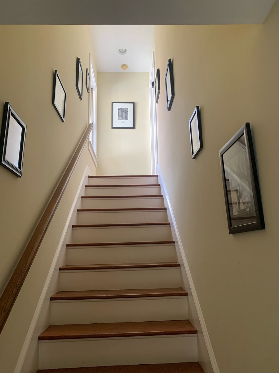 flight of stairs to living area