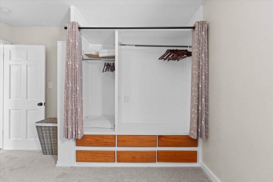 Primary Bedroom Hanging Storage