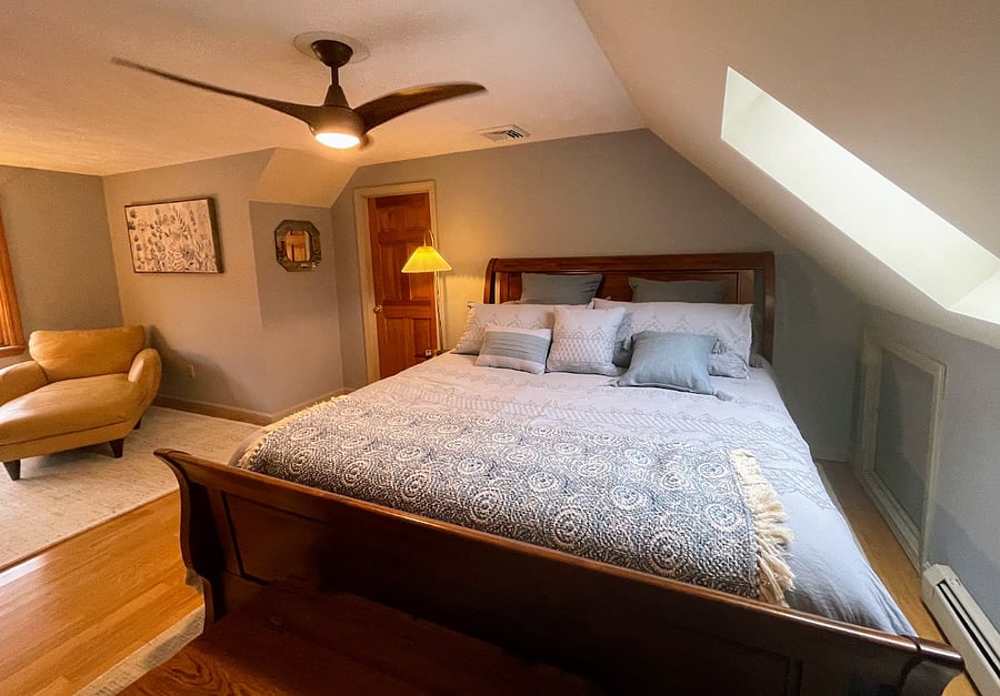 view of king bed