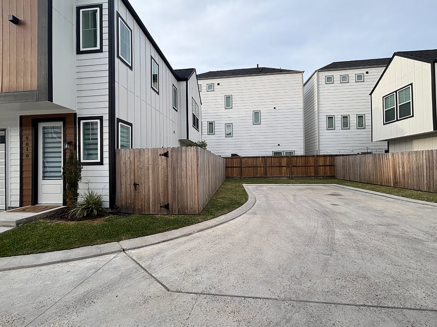 Parking spaces next to house