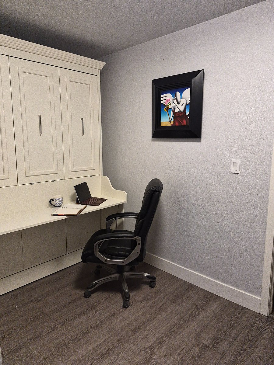 2-Bedroom Option: Private workspace in the alcove of the second bedroom means you don't have to clean up the paperwork when guests pop in. 